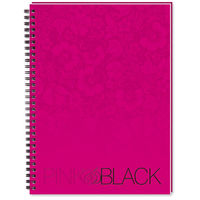 Oxford Pink and Black Notebook Wirebound Ruled 140pp A5 Ref 100080417 [Pack 5]