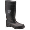 Portwest Safety Wellington Boots Steel Toecap Slip-resistant Nylon Lining Size 9 Black Ref FW95SIZE9