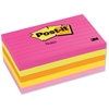 Post-it Neon Notes Lined Pad of 100 Sheets 76x127mm Assorted Ref 655-5AN [Pack 5]