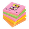 Post-it Super Sticky Notes 76x76mm Neon Rainbow Ref 654SN [Pack 5]