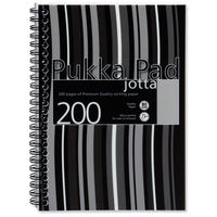 Pukka Pad Jotta Notebook Wirebound Perforated Ruled 80gsm 200pp A5 Black Stripes Ref JP021-5 [Pack 3]