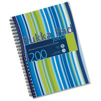 Pukka Pad Jotta Notebook Wirebound Plastic Ruled 80gsm 4 Hole 200pp A4 Assorted Ref JP018 3/4 [Pack 3]