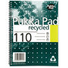 Pukka Pad Recycled Notebook Wirebound Perforated Ruled Margin 4-Hole 80gsm 110pp A4 Ref RCA4 [Pack 3]