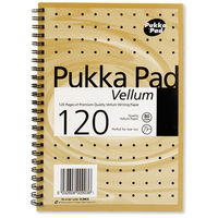 Pukka Pad Vellum Notebook Wirebound Perforated Ruled 80gsm 120pp A5 Vellum Ref VJM/2 [Pack 3]