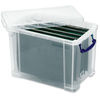 Really Useful Storage Box - Clear Plastic - 19 Litre - Includes files