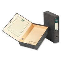 Rexel Classic Box File with Lock Spring Foolscap Plain Ref 30115EAST [Pack 5]