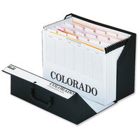 Rexel Colorado Expanding Box File - A-Z - Foolscap - Black