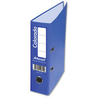 Rexel Colorado Lever Arch File Plastic 80mm Spine A4 Blue Ref 28143EAST [Pack 10]