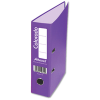 Rexel Colorado Lever Arch File Plastic 80mm Spine A4 Purple Ref 28847EAST [Pack 10]