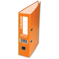 Rexel Colorado Lever Arch File Plastic 80mm Spine Foolscap Orange Ref 28116EAST [Pack 10]