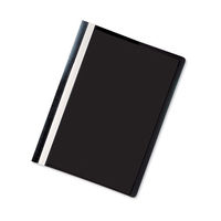 Rexel Data Flat File PVC with Title Strip and Full Back Pocket A4 Black Ref 12600BK [Pack 25]