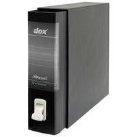 Rexel Dox 1 Lever Arch File Paper on Board 80mmm Spine A4 Black Ref D26110 [Pack 6]