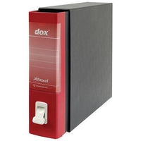 Rexel Dox 1 Lever Arch File Paper on Board 80mmm Spine A4 Red Ref D26111 [Pack 6]
