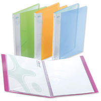 Rexel Ice Display Book Polypropylene 20 Pockets A4 Assorted Translucent Covers Ref 2102038 [Pack 10]