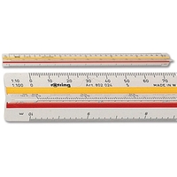 Rotring Triangular Reduction Scale Ruler 9 Mechanical 1-10 to 1-500