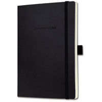 Sigel Conceptum Notebook Leather Look Soft Cover 194pp 80gsm A5 Black