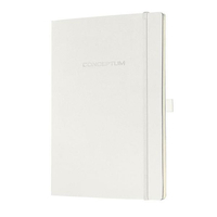 Sigel Conceptum Notebook Leather Look Soft Cover 80gsm Ruled 194pp A5 White Ref C0225