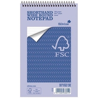 Silvine Notebook Spiral Bound FSC Paper Feint Ruled 160 Pages 60gsm 125x200mm Ref FSC160 [Pack 10]