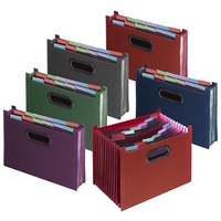 Snopake Fusion Expanding Desk File Stepped 13-Part Assorted Ref 15650 [Pack 5]