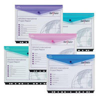 Snopake Polyfile Ring Binder Wallet High Capacity A4 Landscape Electra Assorted Ref 15694 [Pack 5]