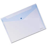 SSeco Wallet Popper Seal Heavy-duty Polypropylene Oxo-biodegradable A4 Blue Ref 30085-BU [Pack 5]