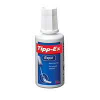 Tipp-Ex Rapid Correction Fluid - Fast-drying with Foam Applicator - 20ml - White - Pack of 10