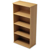 Trexus Medium Tall Bookcase with Adjustable Shelves and Floor-leveller Feet W800xD420xH1653mm Beech