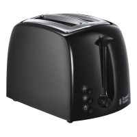 21641 2 Slice Toaster with Removable Crumb Tray and Wide Slots in Black