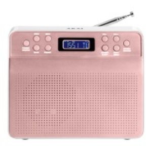 A60013R Portable DAB Radio with LCD Screen in Rose Gold