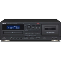 AD-850-SE CD & Cassette Player with USB Player & Microphone Jack - Black
