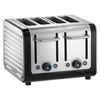 Architect 4 Slot Toaster,  Brushed Steel & Black - 46505.