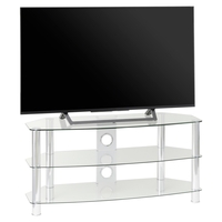 C303C-1200-3CC Vantage 3 Shelf Glass TV Stand
