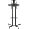 CART01 Height Adjustable Mobile TV Stand - Black