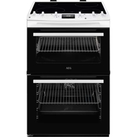 CCX6540ACW 116L Built-in Double Oven with 4 Ceramic Hobs - White