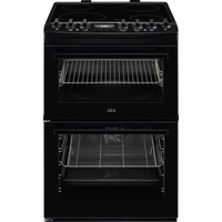 CCX6740ACB 112L Built-in Double Oven with 4 Ceramic Hobs - Black