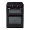 Electric Double Oven with Ceramic Hob in Black