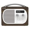 EVOKE-D4-WALNUT Portable DAB Radio with 30 Presets & Wood Styling