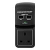 EXP100U Single Surge Power Plug with USB ports in Black