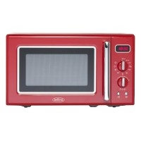 FMR2080S-RED Retro Microwave with 800W Power and 8 Functions in Red