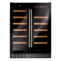 FWC624BL Under Counter Double Door Wine Cooler - Black