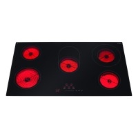 HN9620 900mm Five Zone Frameless Ceramic Hob in Black