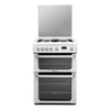 HUG61P 600mm Double Oven Gas Cooker with 4 Gas Burner Hob in White