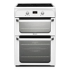 HUI612P 600mm Electric Double Oven with 110L capacity in White Built-in Grill