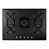 HVG720BL 700mm Five Burner Gas Hob with Wok Burner in Black