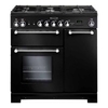 KCH90DFF Dual Fuel 900mm Range Cooker with A Energy Rating in Black/Chrome