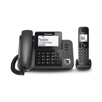 KX-TGF320E M Corded Phone & Cordless Handset - Black