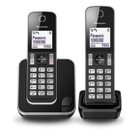 KXTGD312EB Digital Cordless Phone with 2 Handsets in Black
