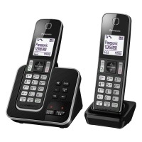 KXTGD322EB Digital Cordless Phone with Answer Machine Twin Dect