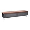 Panorama-PM160W AV Stand for up to 80" TVs in Walnut & Black Glass