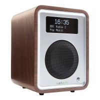 R1 DAB & FM Radio with Bluetooth,  USB Charge & Twin Alarms in Walnut